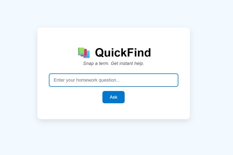 QuickHelp: Homework Aid – screenshot 1