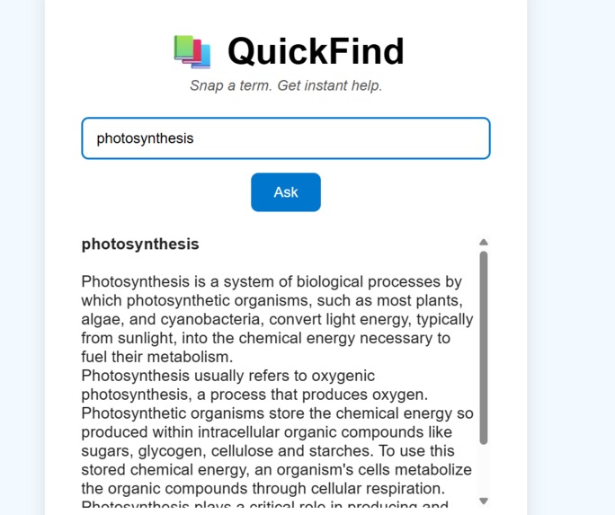 QuickHelp: Homework Aid – screenshot 2