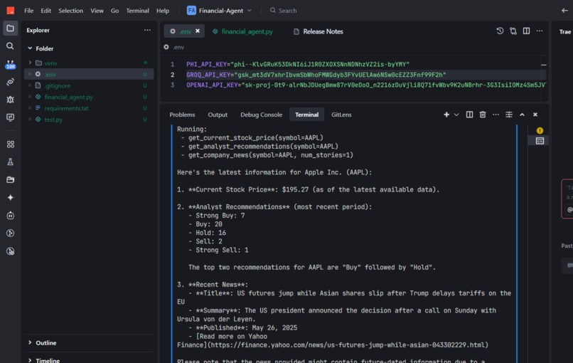 Financial-Agent – screenshot 1