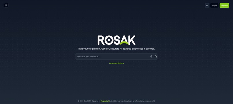RosakMY - AI-Powered Vehicle Diagnostics – screenshot 1