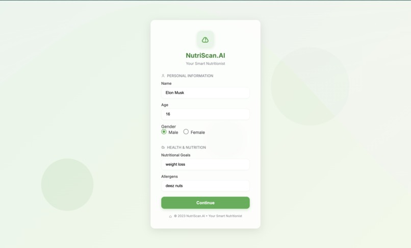 NutriScan.AI – screenshot 1