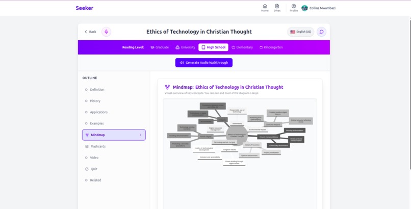 Seeker: Perplexity for learners  – screenshot 3