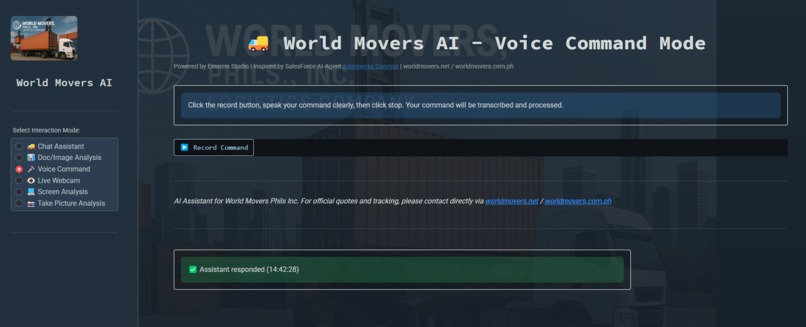  World Movers AI-Agent Drone, Customer Service, & Marketing – screenshot 13