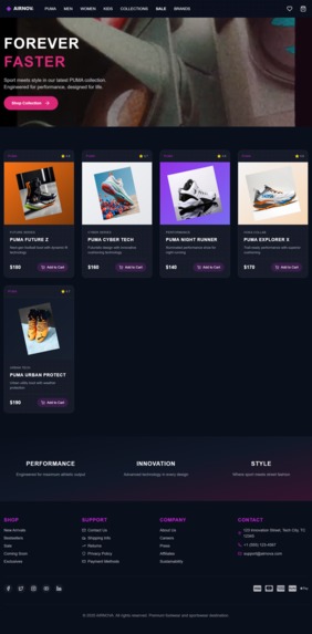 AirNova – Futuristic Sneaker & Apparel Store – screenshot 2