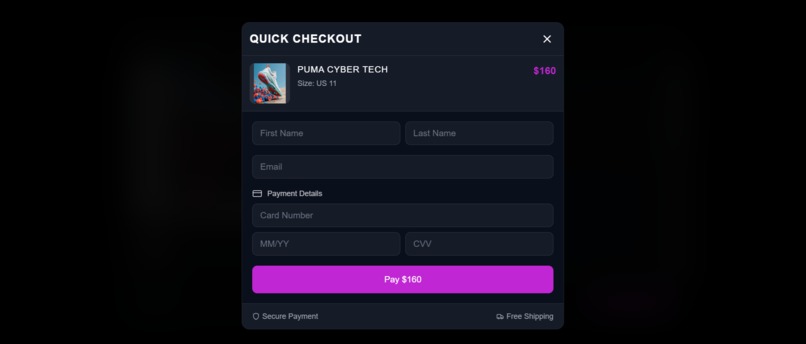 AirNova – Futuristic Sneaker & Apparel Store – screenshot 8