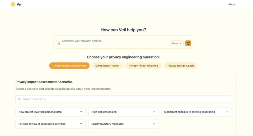 Veil - AI Privacy Engineer – screenshot 1