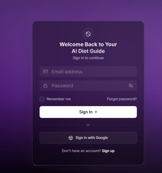  AI-Powered Diet Guide – screenshot 1