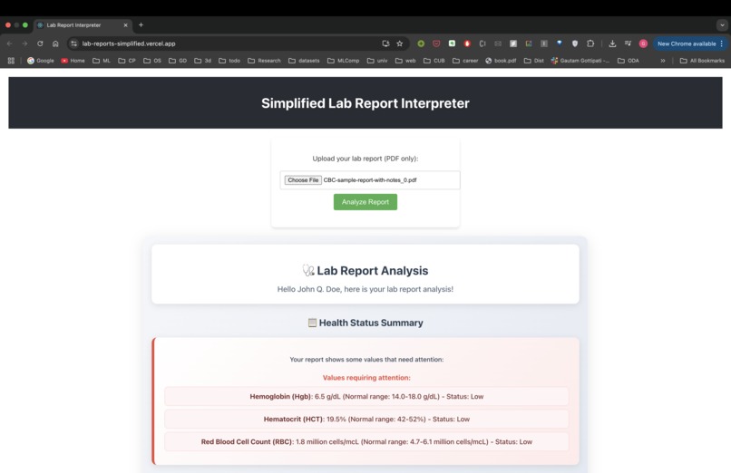 Lab Reports Simplified – screenshot 1