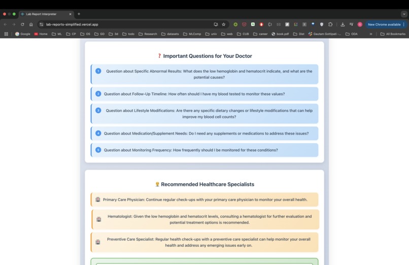 Lab Reports Simplified – screenshot 3