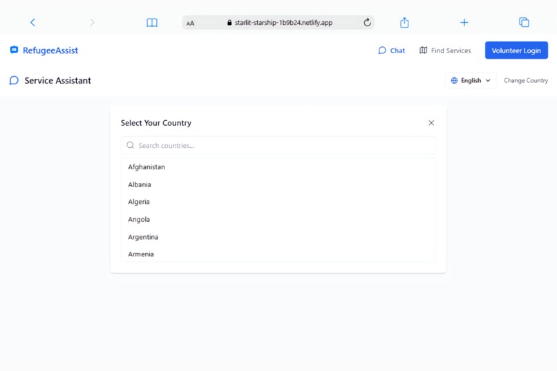 RefugeeAssist – screenshot 1