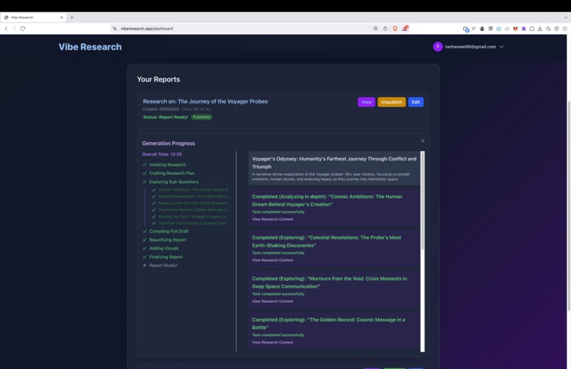 Vibe Research – screenshot 3