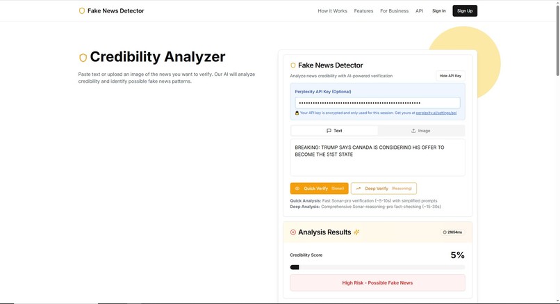Fake News Detector – screenshot 1