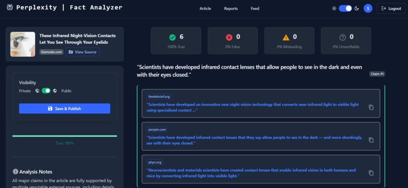 Fact Analyzer Platform – screenshot 5