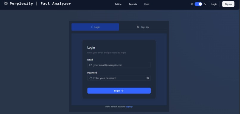 Fact Analyzer Platform – screenshot 1