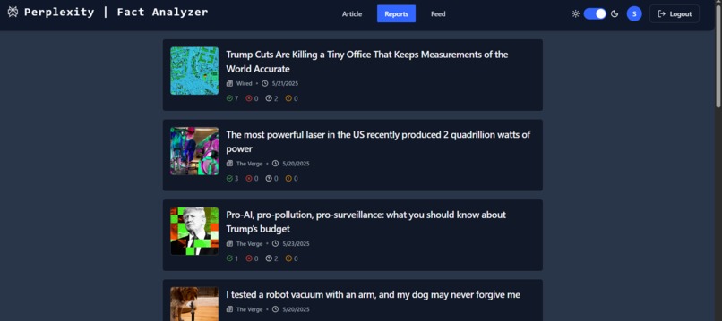 Fact Analyzer Platform – screenshot 8