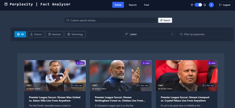 Fact Analyzer Platform – screenshot 2