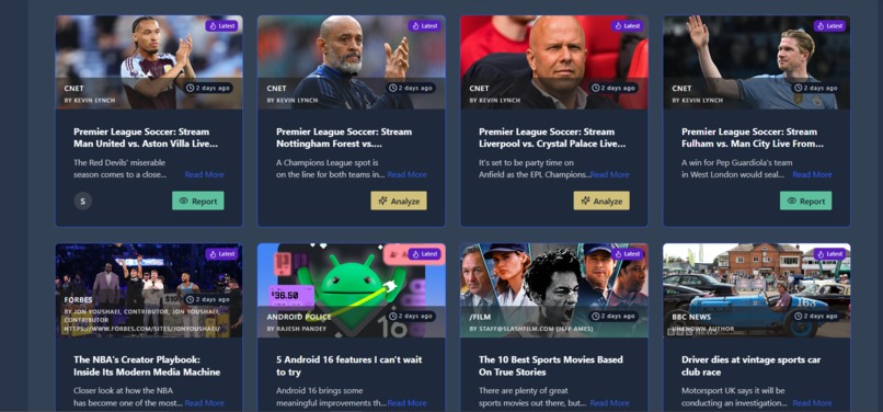 Fact Analyzer Platform – screenshot 3