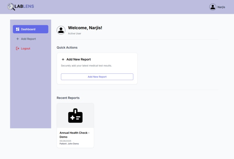 LabLens – screenshot 2