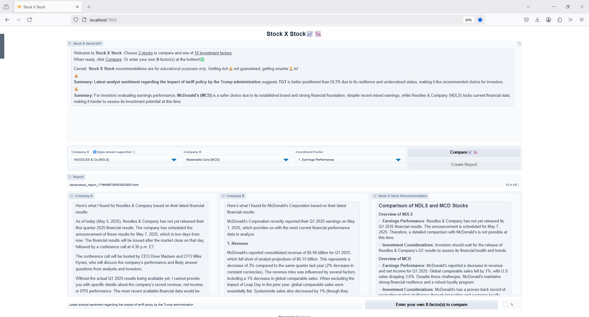Stock X Stock | Devpost