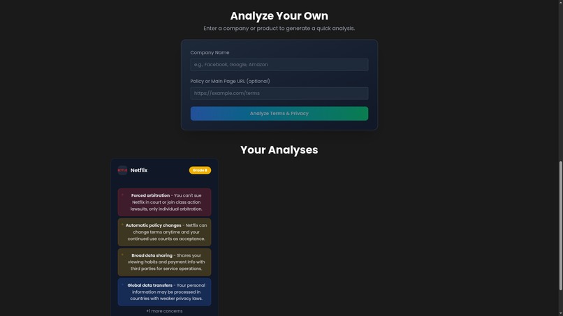 TOSDenied – screenshot 1