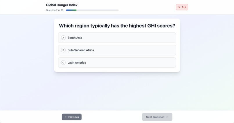 Factfulness Quiz App & Generator – screenshot 2