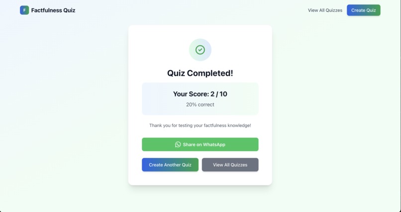 Factfulness Quiz App & Generator – screenshot 5