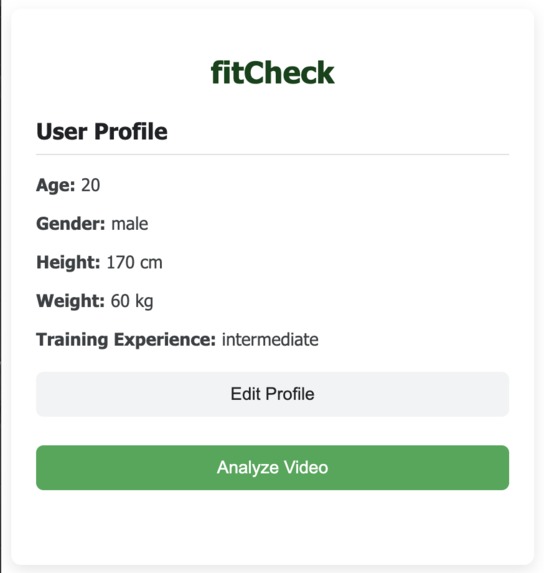 fitCheck – screenshot 2