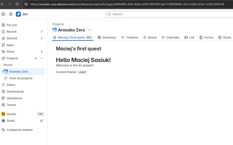 Hello world – screenshot 1