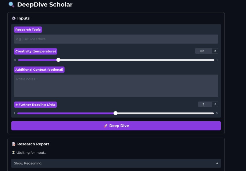 DeepDive Scholar: AI-Powered Research Companion – screenshot 5