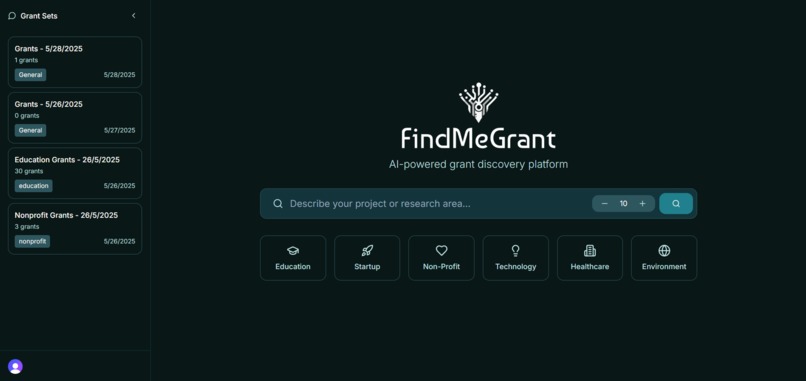 FindMeGrant.com – screenshot 1