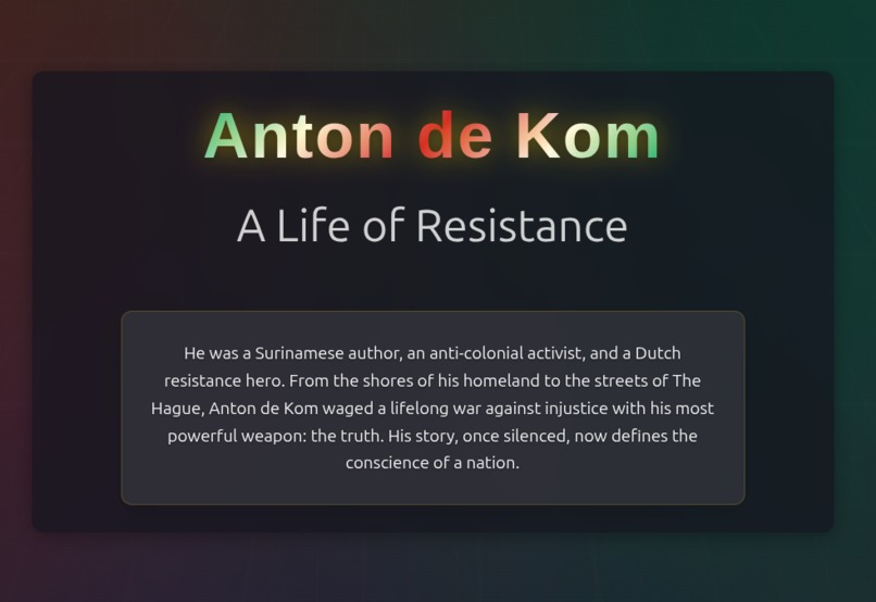 Anton de Kom – screenshot 1