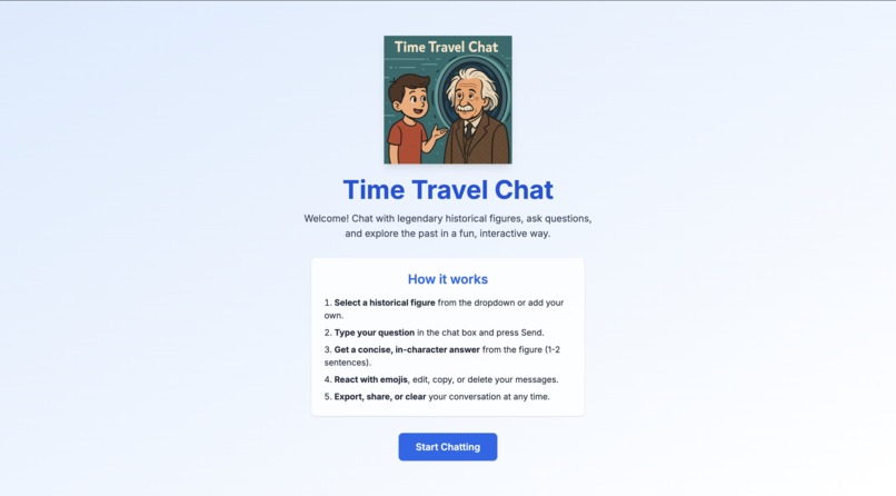 Time Travel Chat – screenshot 4