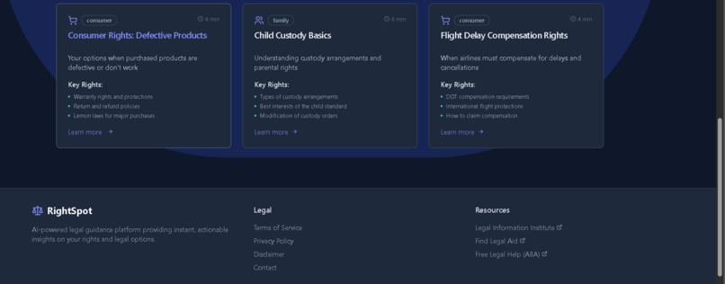 RightSpot: Your AI-Powered Legal Navigator – screenshot 2