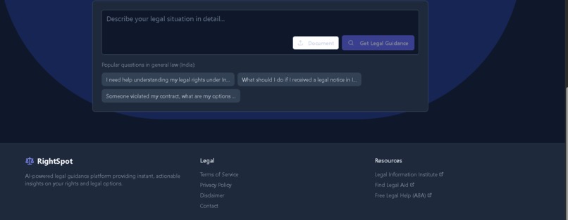RightSpot: Your AI-Powered Legal Navigator – screenshot 3