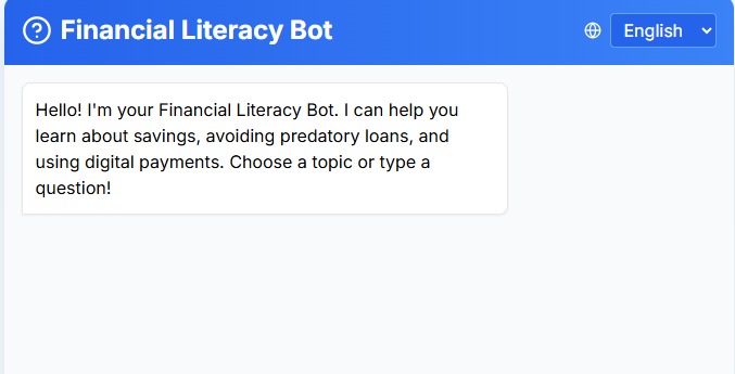 Financial Literacy Bot – screenshot 1