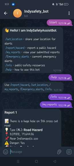 IndySafetyAssist_bot – screenshot 2