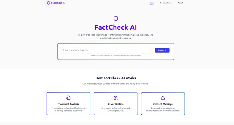 FactCheckAI – screenshot 1