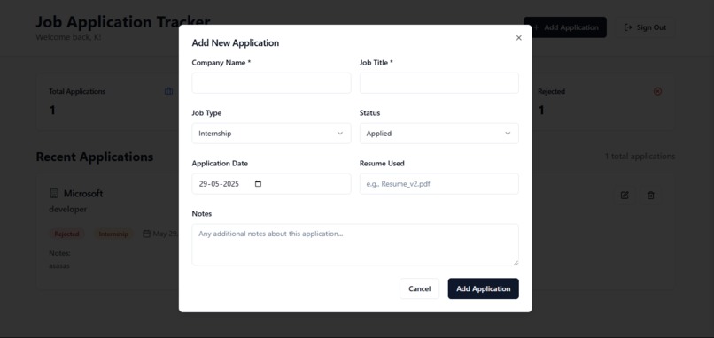 Job-Application-Tracker – screenshot 2
