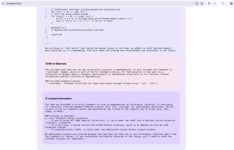 ReviewBot - AI-Powered Code Review, BOM & License Validator – screenshot 3