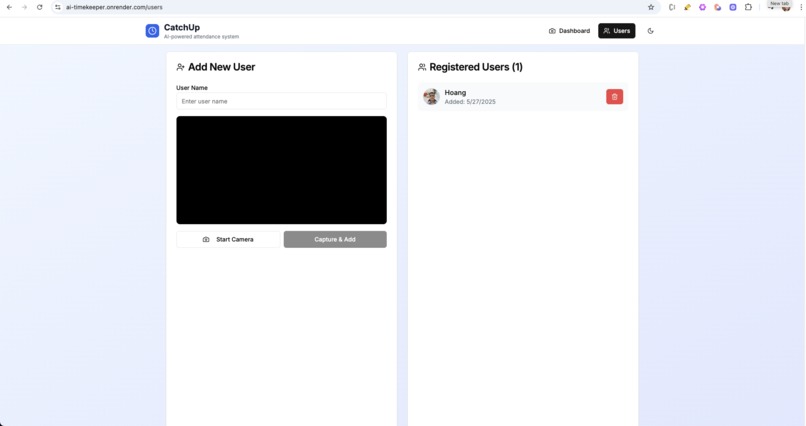 CatchUp - Facial Recognition Attendance System – screenshot 2
