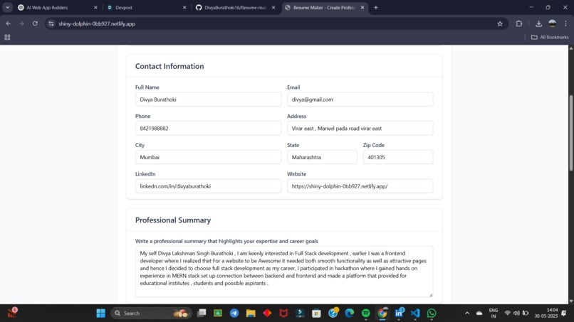 Resume Maker  – screenshot 2