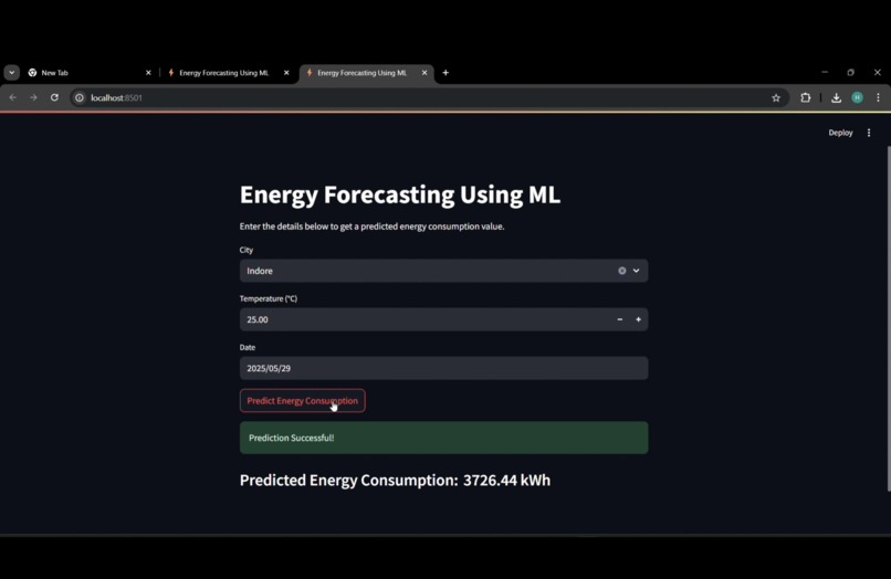 Energy Forecasting Model – screenshot 1