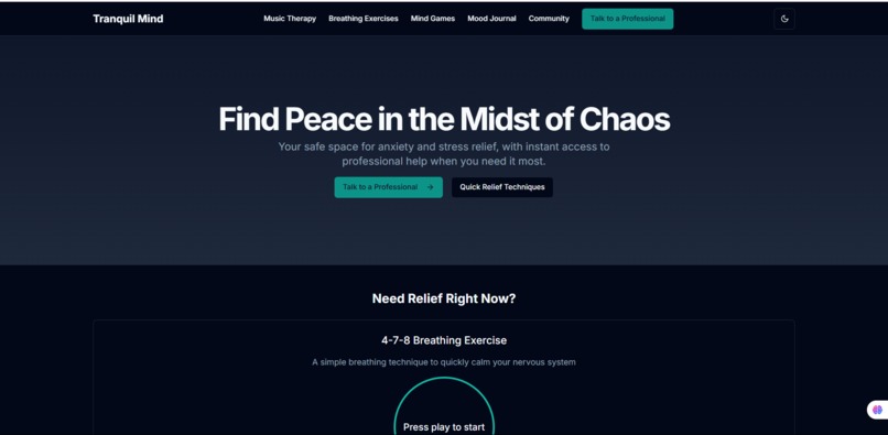 TranquilMinds – screenshot 1