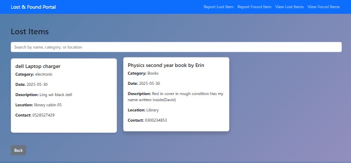 Lost-Found Portal – screenshot 1