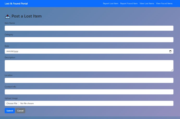 Lost-Found Portal – screenshot 2