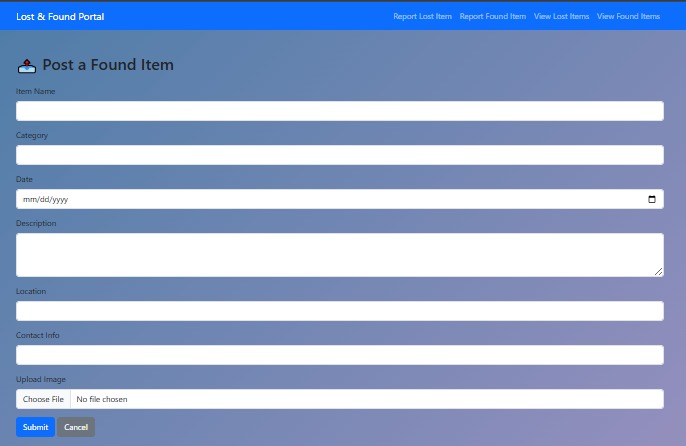 Lost-Found Portal – screenshot 3