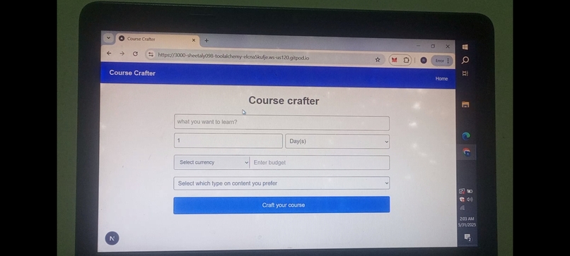 Course Crafter – screenshot 1