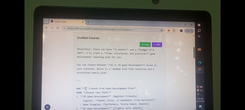 Course Crafter – screenshot 2