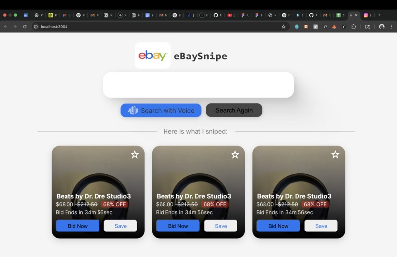 Team 46. eBaySnipe – screenshot 1
