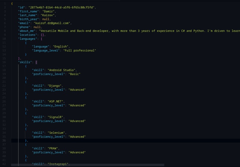 Resumate – screenshot 2